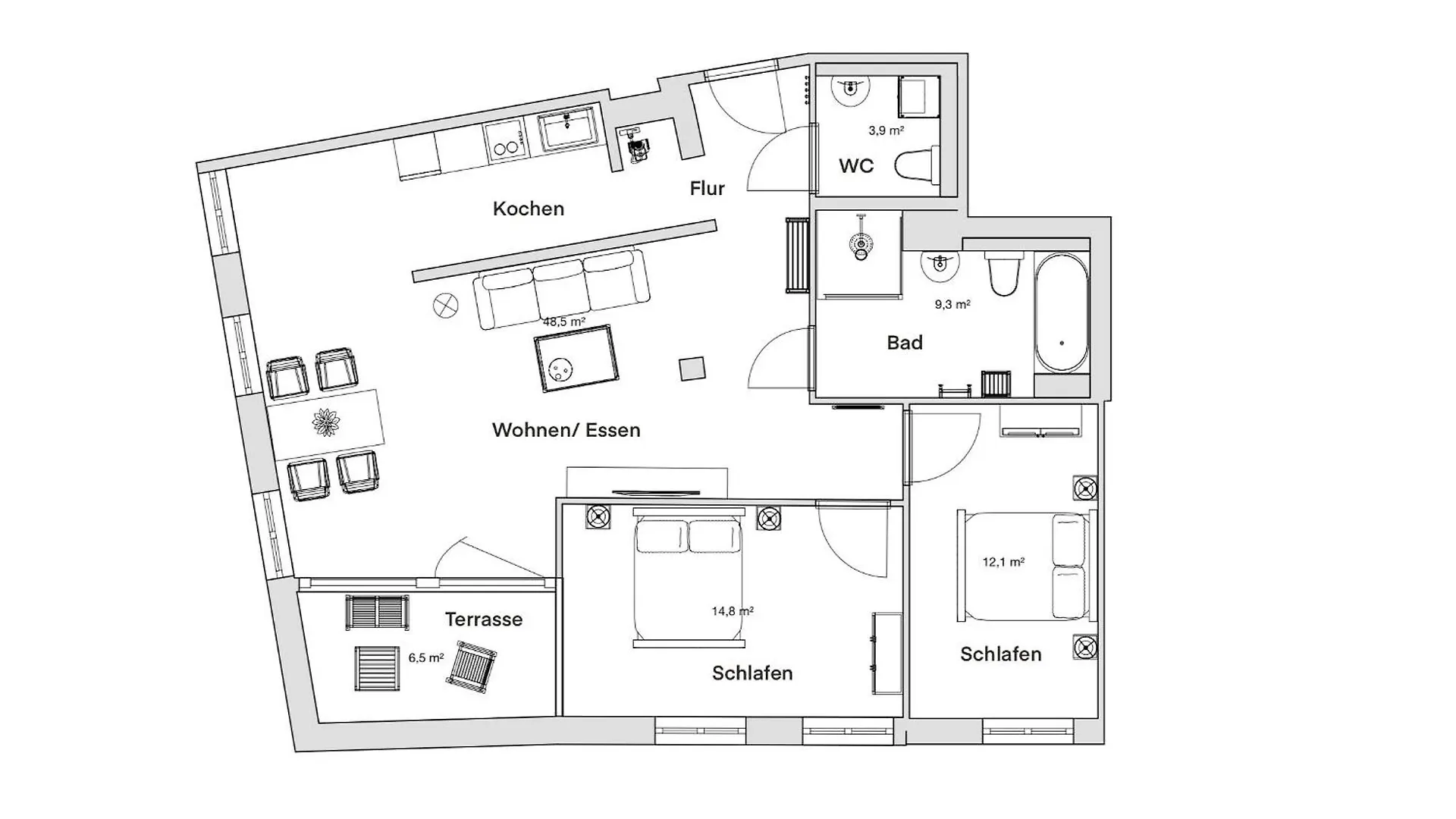 Pineapple Apartments Dresden Altstadt IV - 91 Qm - 1X Free Parking